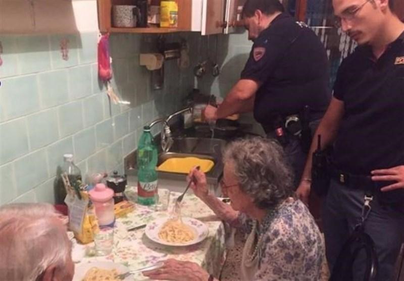 وقتی پلیس ایتالیا برای دلداری زوج کهنسال پاستا می پزد