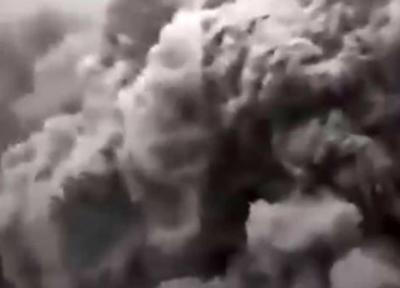 فیلم لحظه فوران آتشفشان سمرو در جزیره جاوه